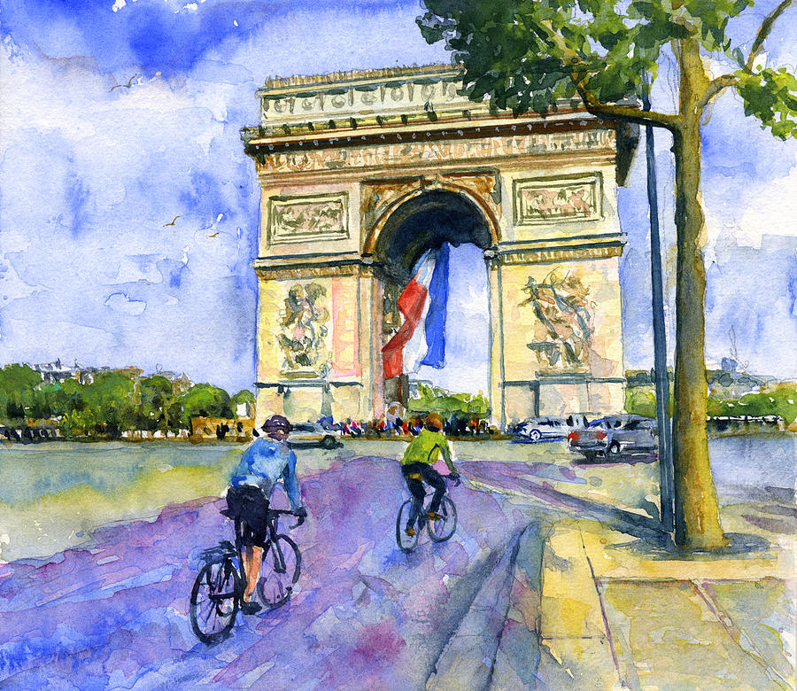 Arc de Triomphe 2 Painting by John D Benson