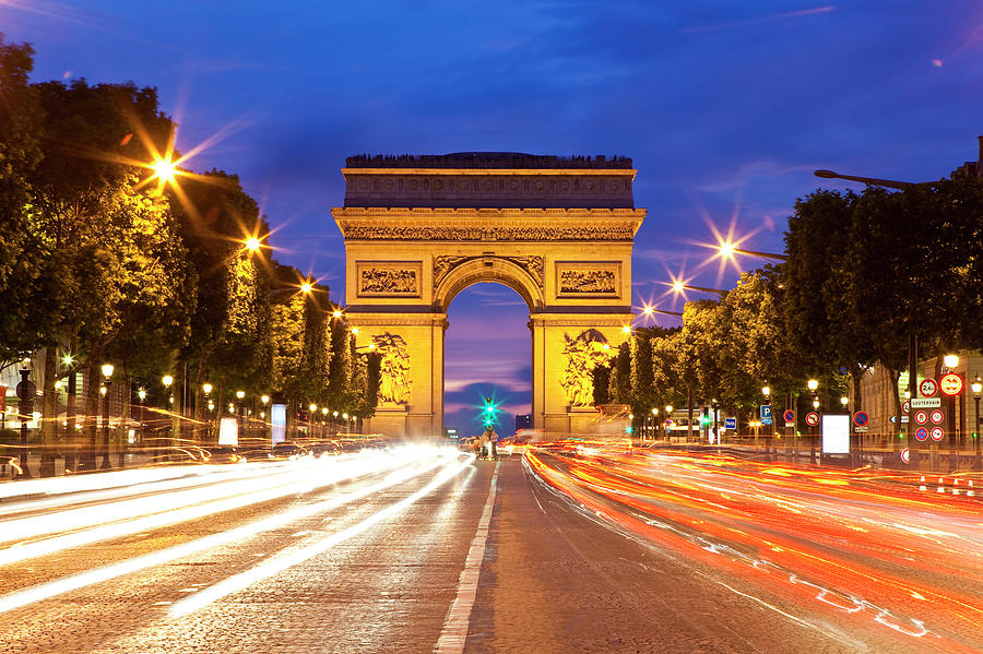 Paris Photograph - Arc De Triomphe And Avenue Des by Richard Ianson