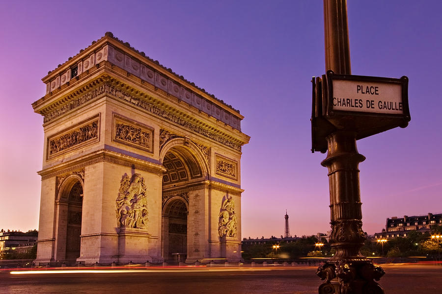 Paris Photograph - Arc de Triomphe at Dawn / Paris by Barry O Carroll