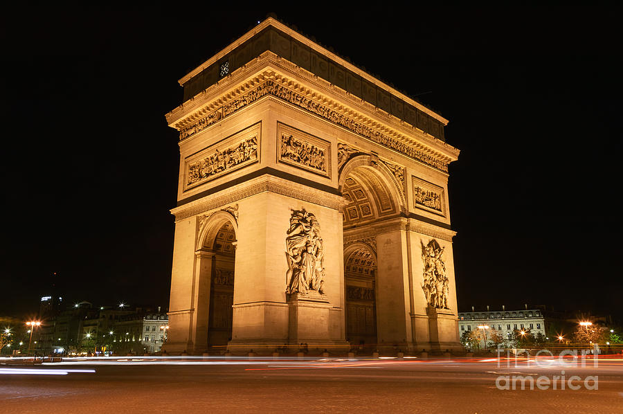 Arc de Triomphe at Night I Photograph by Clarence Holmes
