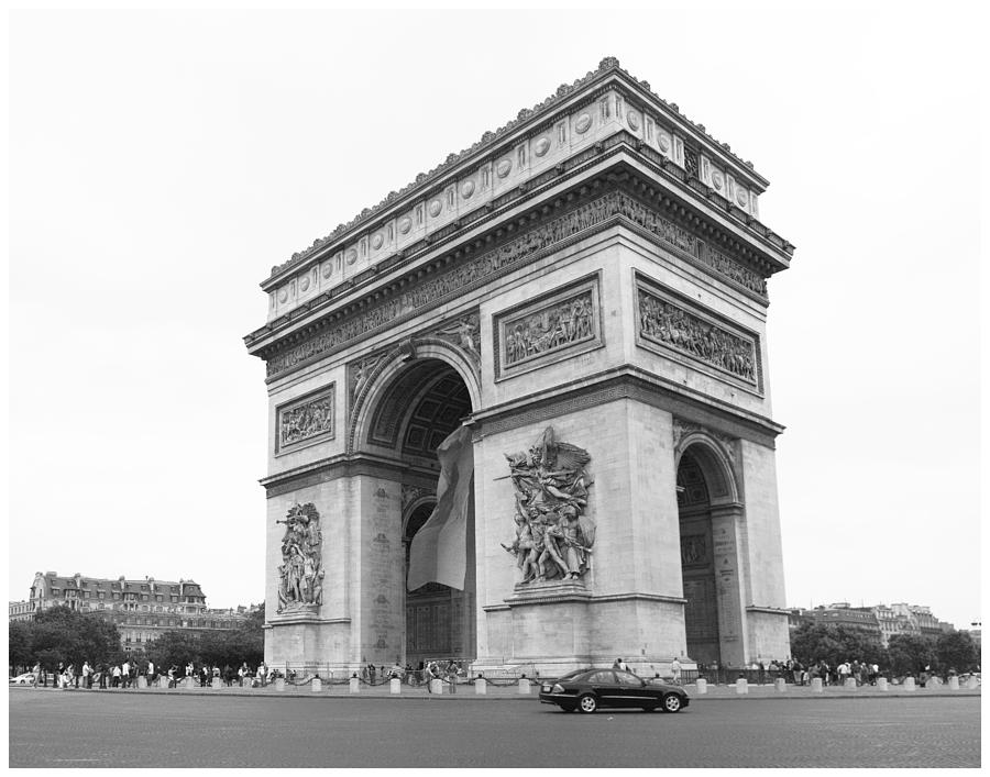 Arc De Triomphe Black And White Photograph by Jason Anderson