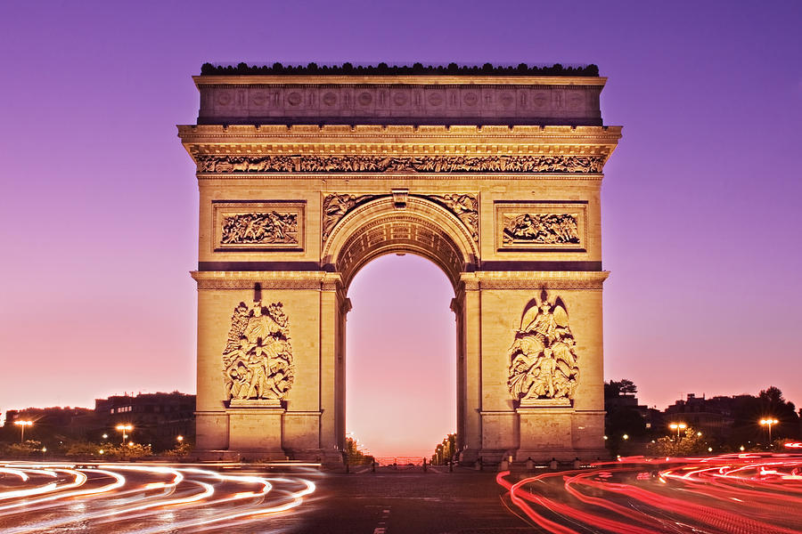 Paris Photograph - Arc de Triomphe Facade / Paris by Barry O Carroll