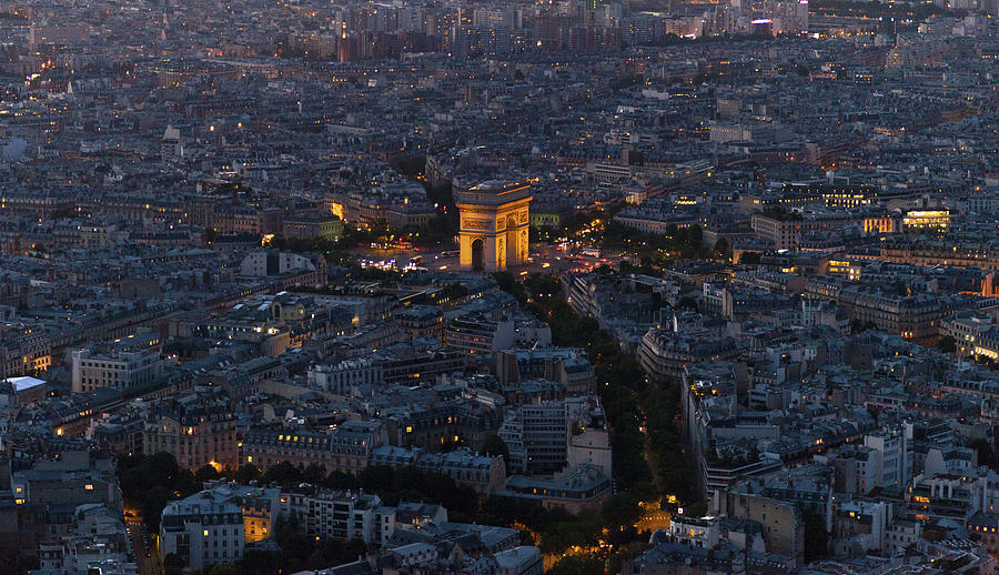 Arc de Triomphe From Above Photograph by Maj Seda