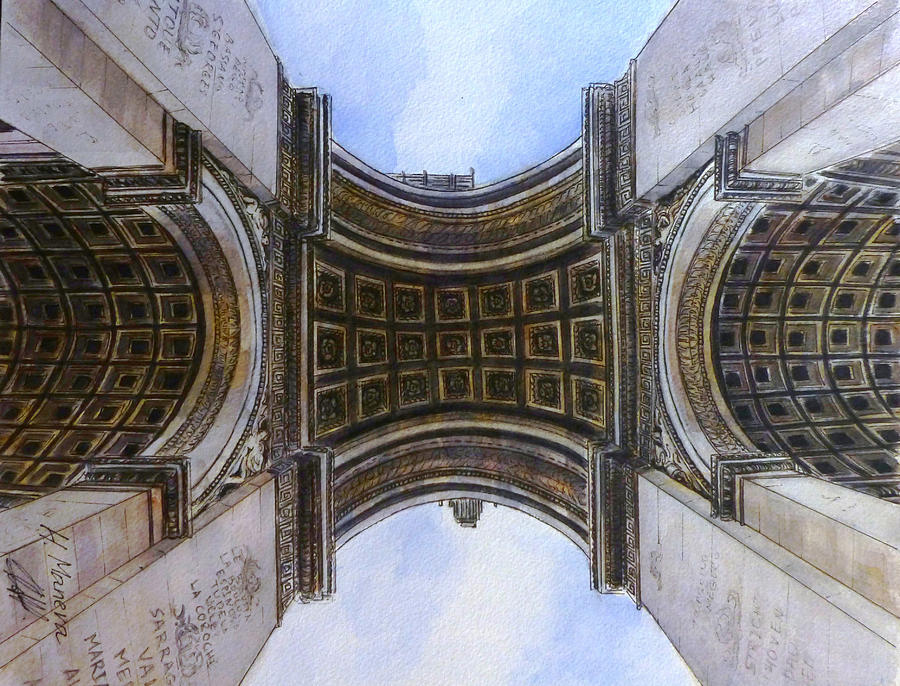 Arc de Triomphe Painting by Henrieta Maneva