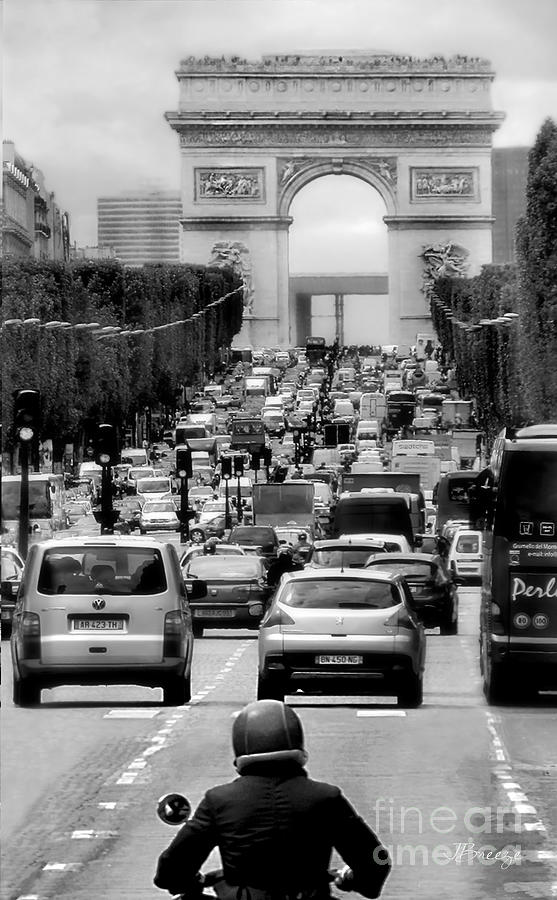 Arc de Triomphe Motorcylce Photograph by Jennie Breeze