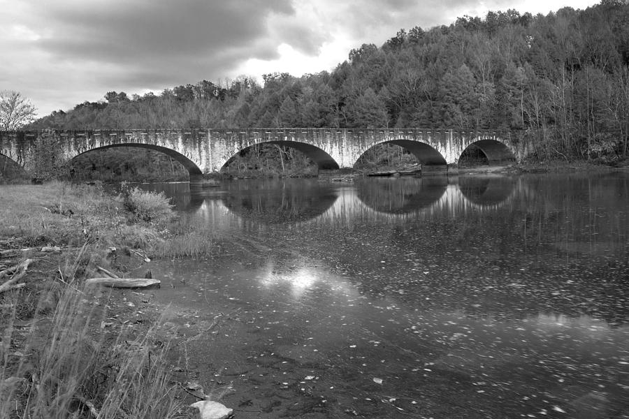 Arch Bridge in Black and White Photograph by Robert Camp