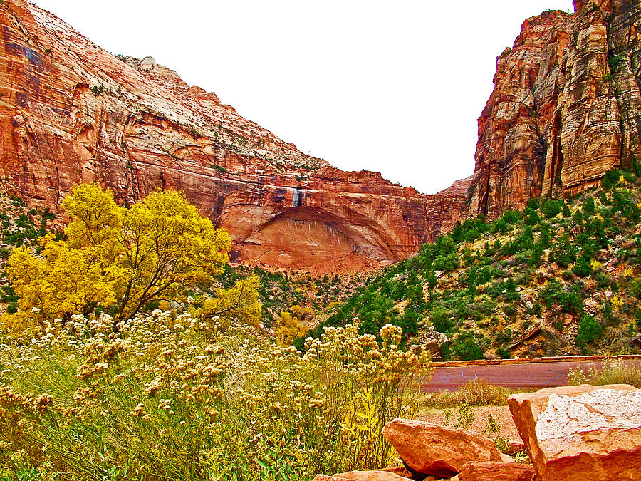 Arch in Progress from Zion-Mount Carmel Highway in Zion National Park-Utah  Photograph by Ruth Hager
