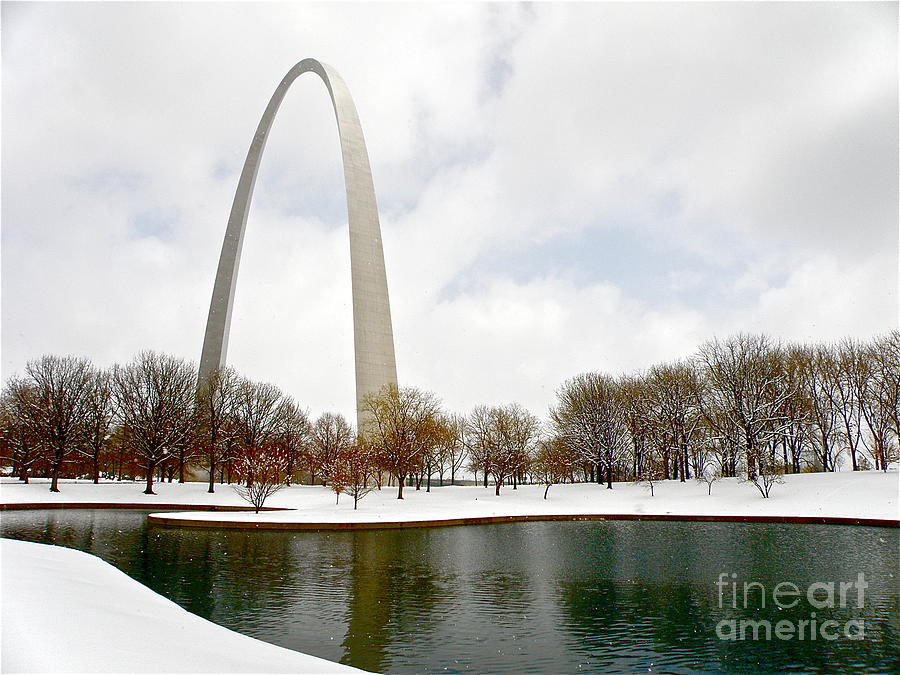 Arch in Snow Reflection Photograph by Debbie Fenelon