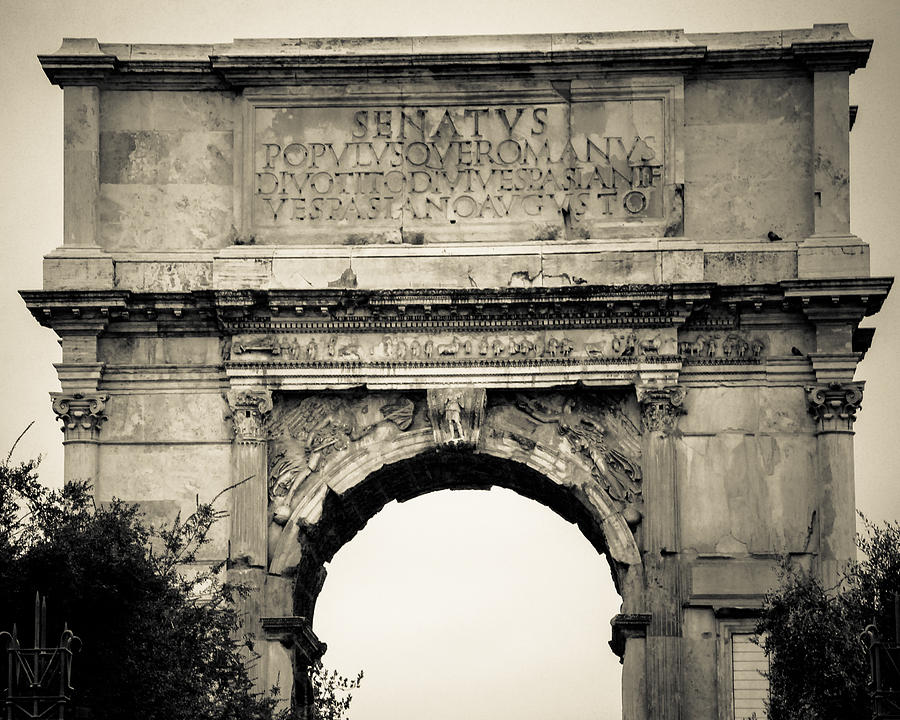 Architecture Photograph - Arch of Titus by David Waldo