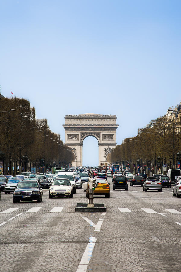 Car Photograph - Arch of Triumph in Paris by Nila Newsom