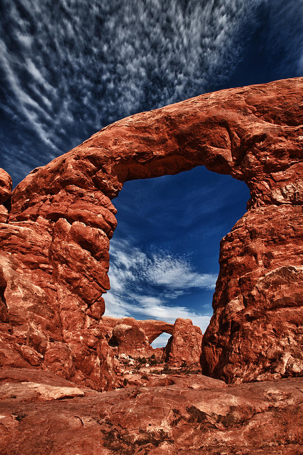 Nature Photograph - Arch Through Turrent Arch by Juan Carlos Diaz Parra