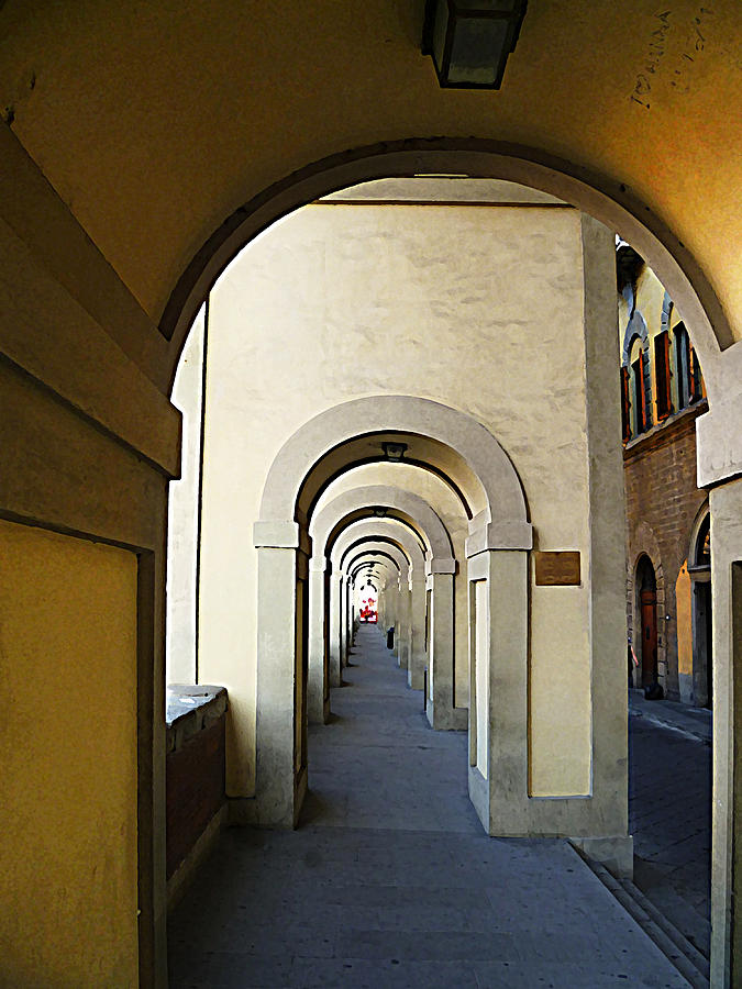 Arch Way To Ponte Vecchio Florence Italy Photograph by Irina Sztukowski