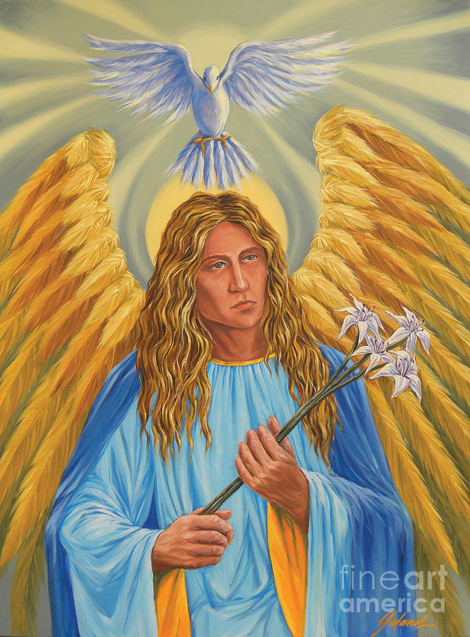 Archangel Gabriel Painting by Ivonne Galanes Svard