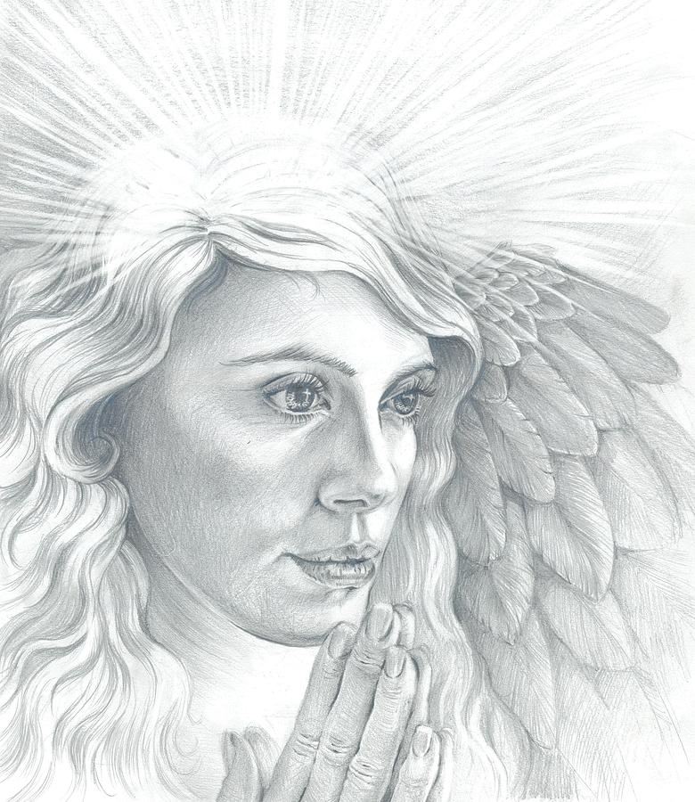 Archangel Gabriel Drawing by Karina Griffiths Pixels