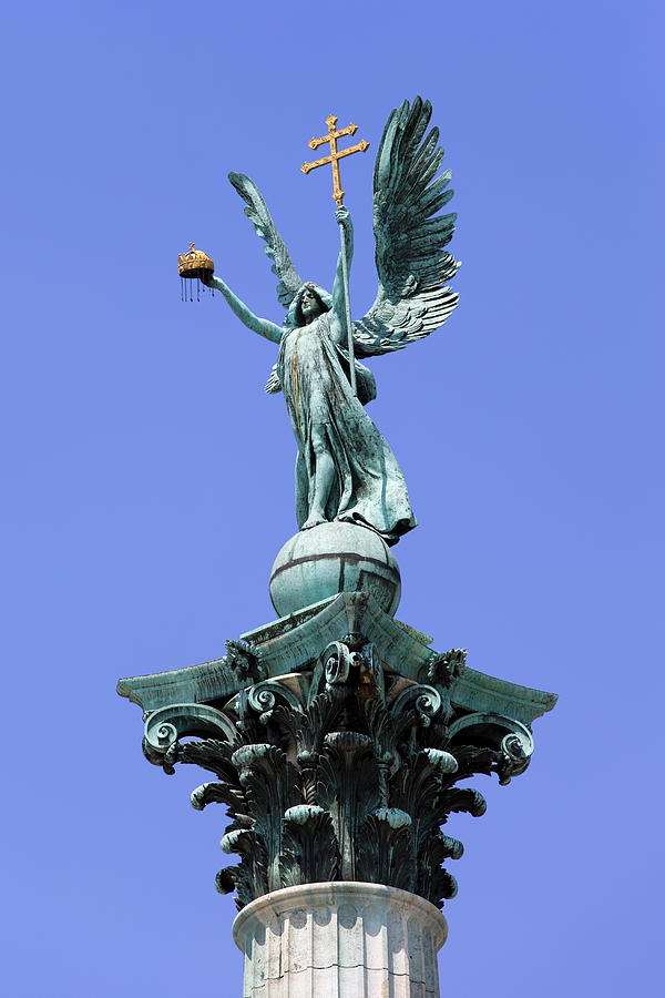Archangel Gabriel Statue In Budapest Photograph by Artur Bogacki