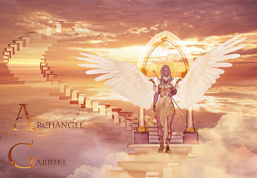 Archangel Gabriel Painting - Archangel Gabriel by Valerie Anne Kelly