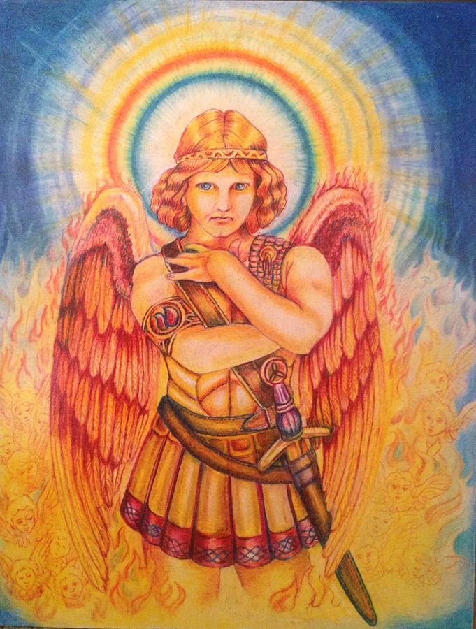 Archangel Drawing by Julia Gatti