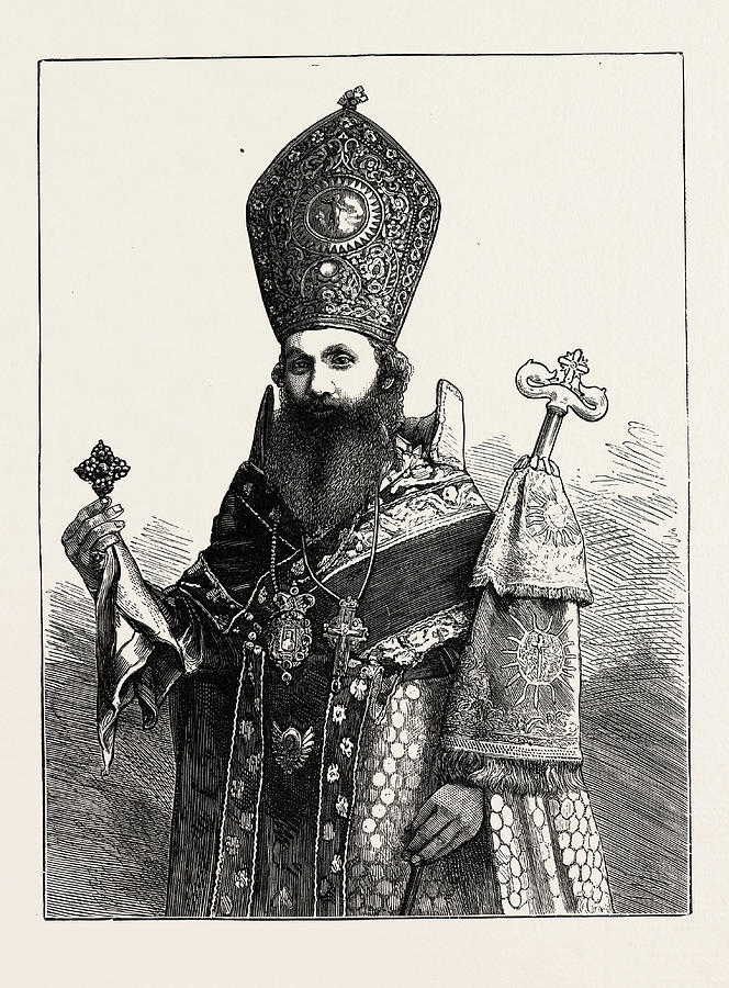 Archbishop Gregoris Prelate Of The Armenian Church Drawing by Chinese ...