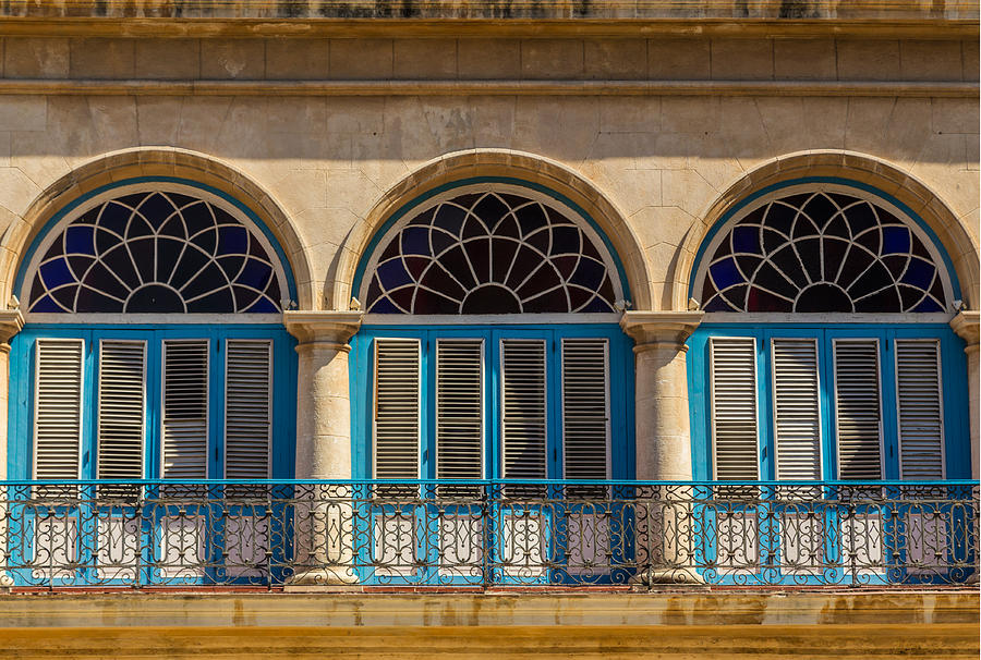 Architecture Photograph - Arched Colonial Balconies in Plaza de Armas by Levin Rodriguez