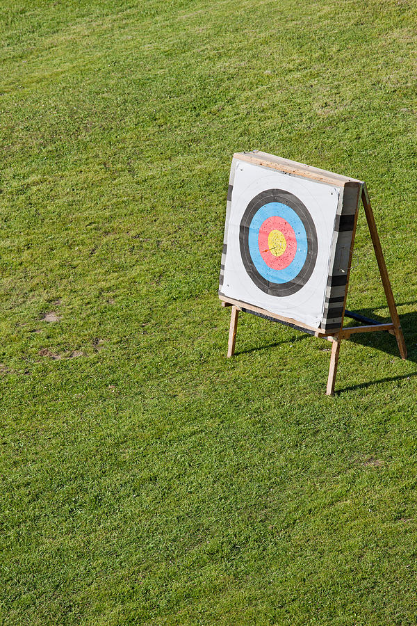 Sports Photograph - Archery Round Target on a Stand by Artur Bogacki