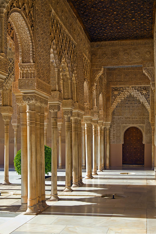 Arches and Columns in the Courtyard of the Lions Photograph by John ...