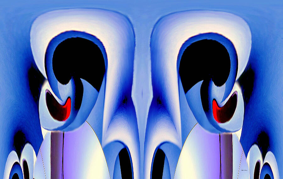 Arches in blue Digital Art by Rafael Salazar