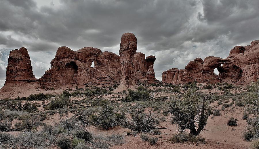 Arches Landscape Panorama Photograph by Benjamin Yeager