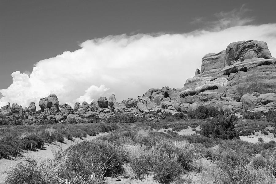 Arches National Park 12 BW Photograph by Mary Bedy