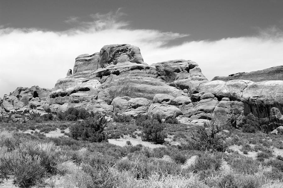Arches National Park 25 BW Photograph by Mary Bedy