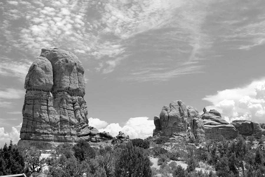 Arches National Park 7 BW Photograph by Mary Bedy