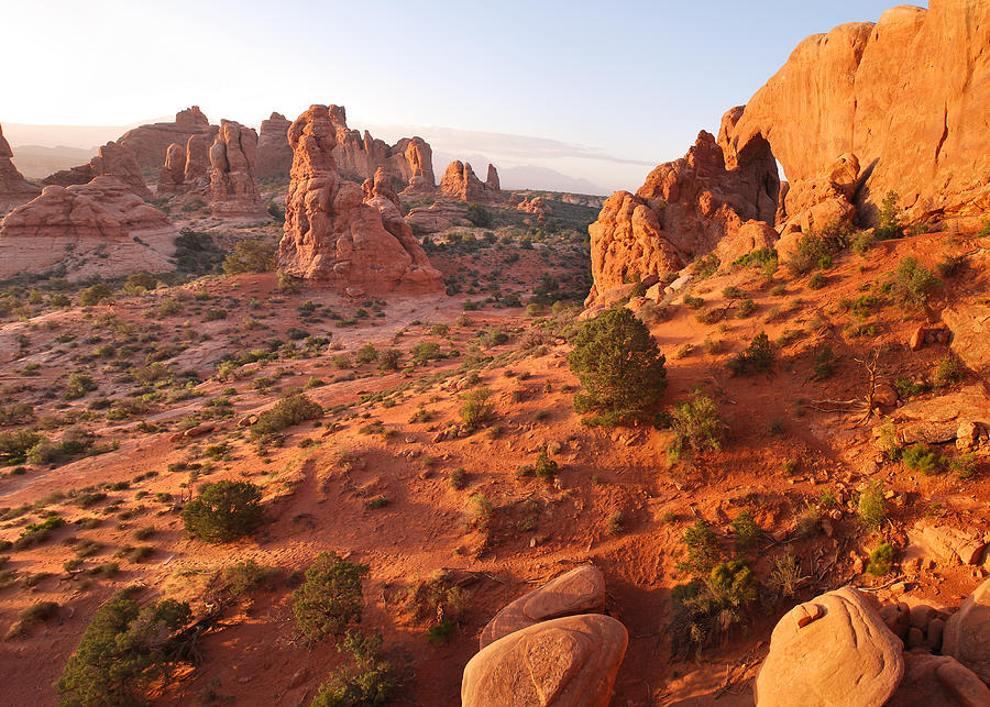 Arches National Park Photograph - Arches National Park Landscape - Moab Utah by Gregory Ballos