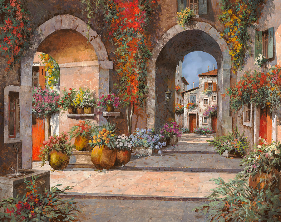 Flower Painting - Archi E Sotoportego by Guido Borelli