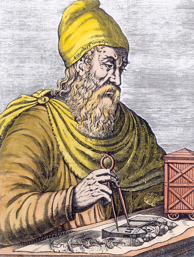 Greek Painting - Archimedes by French School