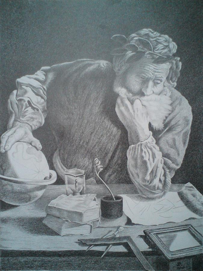 Archimedes Drawing by Zdzislaw Dudek Fine Art America