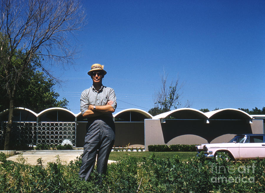Architecture Photograph - Architect R. Duane Conner with the Coley House 1961 by The Harrington Collection