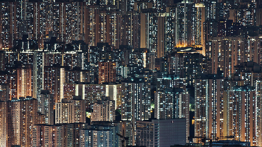 Architectural Density In Hong Kong At Photograph by Jimmy Ll Tsang