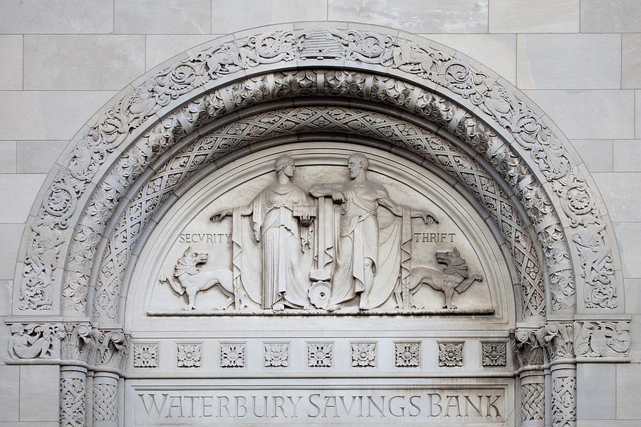 Architectural Detail from the Waterbury Savings Bank in Waterbury Photograph by Carol M Highsmith