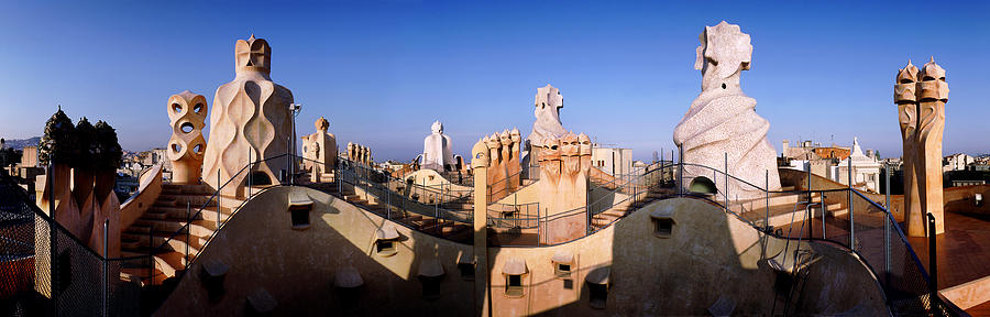 Architecture Photograph - Architectural Details Of Rooftop by Panoramic Images