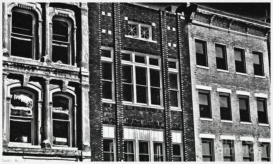 Architecture - Early City Buildings BW - Luther Fine ARt Photograph by Luther Fine Art
