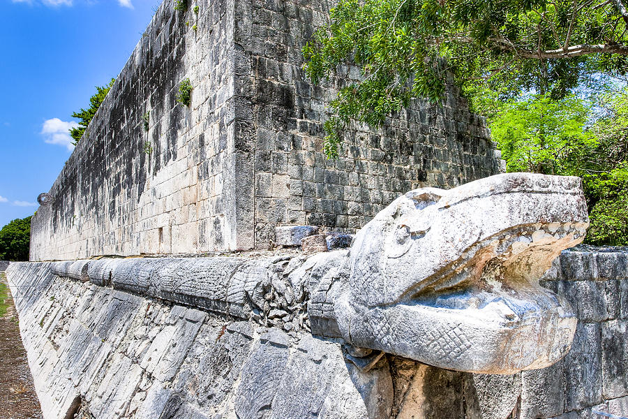 Architecture of the Great Mayan Ball Court  Photograph by Mark Tisdale