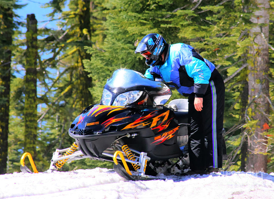 Sports Photograph - Arctic Cat Snowmobile by Tap On Photo
