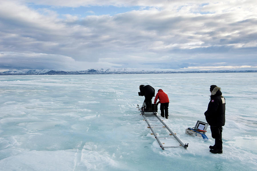 Camera Photograph - Arctic Filming by Louise Murray/science Photo Library