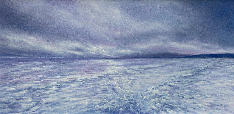 Artic Painting - Arctic Ice Field by Mary Elizabeth White