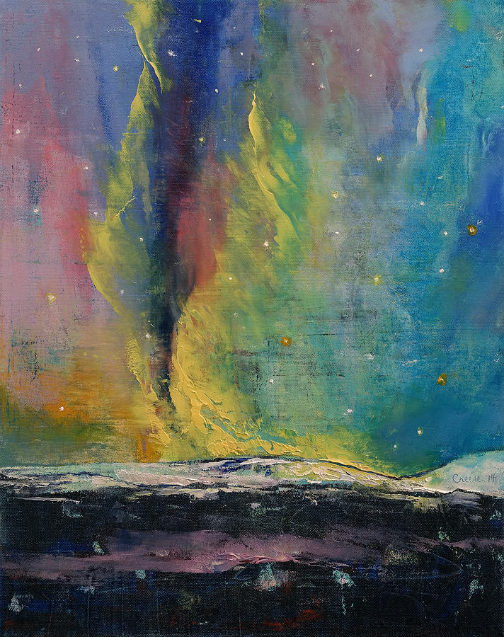 Abstract Painting - Arctic Lights by Michael Creese