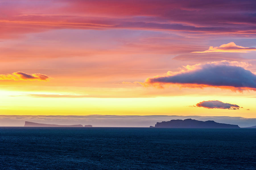 Arctic Midnight Sun, Iceland Photograph by Subtik