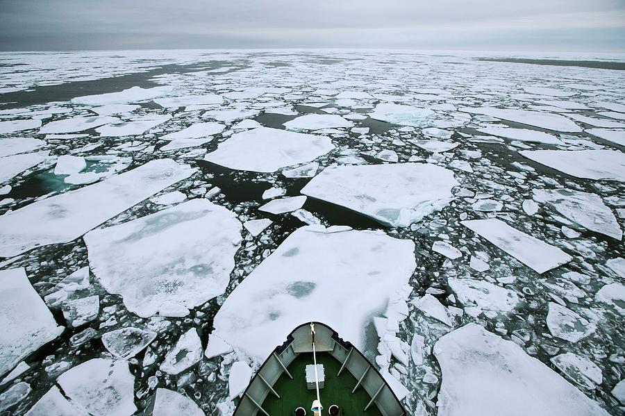 Arctic Pack Ice Viewed From Ships Mast Photograph by Peter J. Raymond