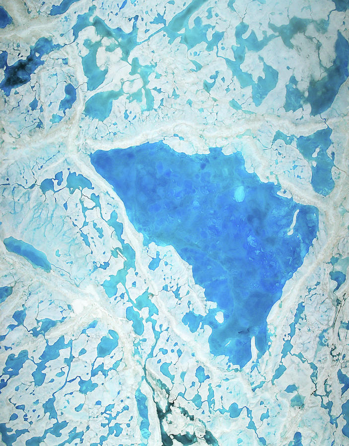 Arctic Sea Ice Melt Water Pools Photograph by Operation Icebridge/nasa/science Photo Library