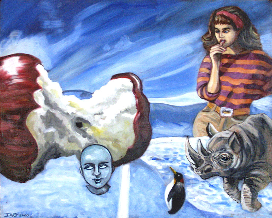 Penguin Painting - Arctic Soiree by John Ashton Golden