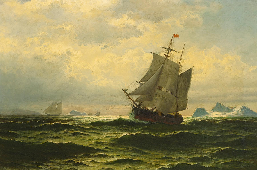 Arctic Whalers Homeward Bound Painting by William Bradford