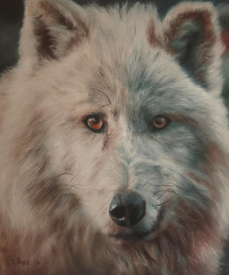 Arctic Wolf Painting by Cherise Foster